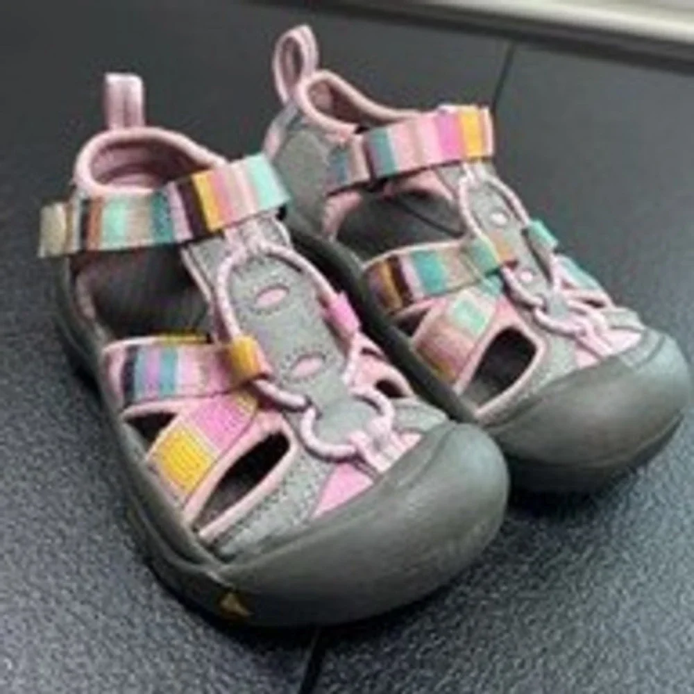 Keen Newport H2 Kids Sandals Pink Multi Stripe Water Shoes Size 10 Toddler